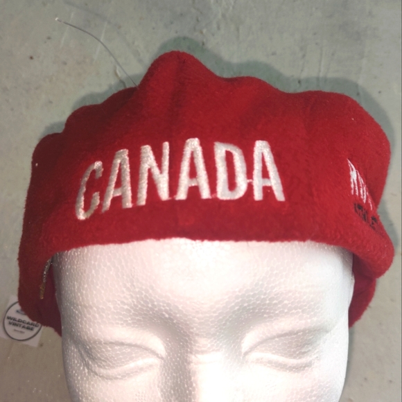 VINTAGE Roots Canada 1998 Official Olympics Fleece Hat Beret Winter - Picture 5 of 9